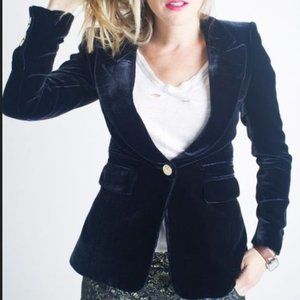 Smythe navy blue  Velvet Blazer size 8